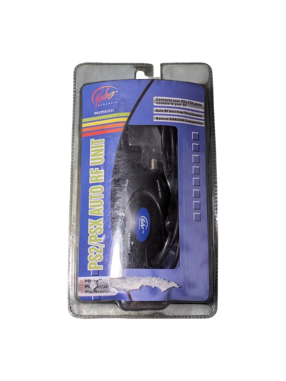 Yobo PS2/PSX Auto RF Unit (Model: PS2/PSX-2111) T.V. Connector New In Box